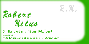 robert milus business card